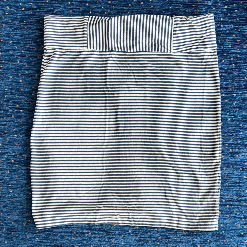 Brooklyn Industries Navy and White Striped stretchy Pencil Skirt